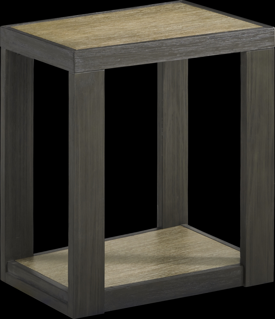 Isley Dark Brown Chairside Table - Thumbnail - Image 1