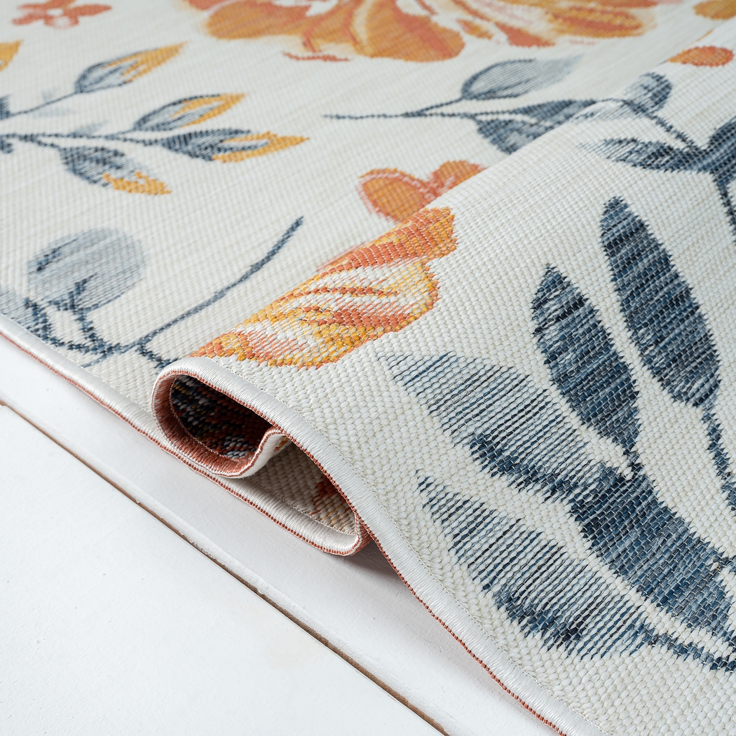 Ismaela Orange 5'3 x 7' Indoor/Outdoor Rug - Thumbnail - Image 10