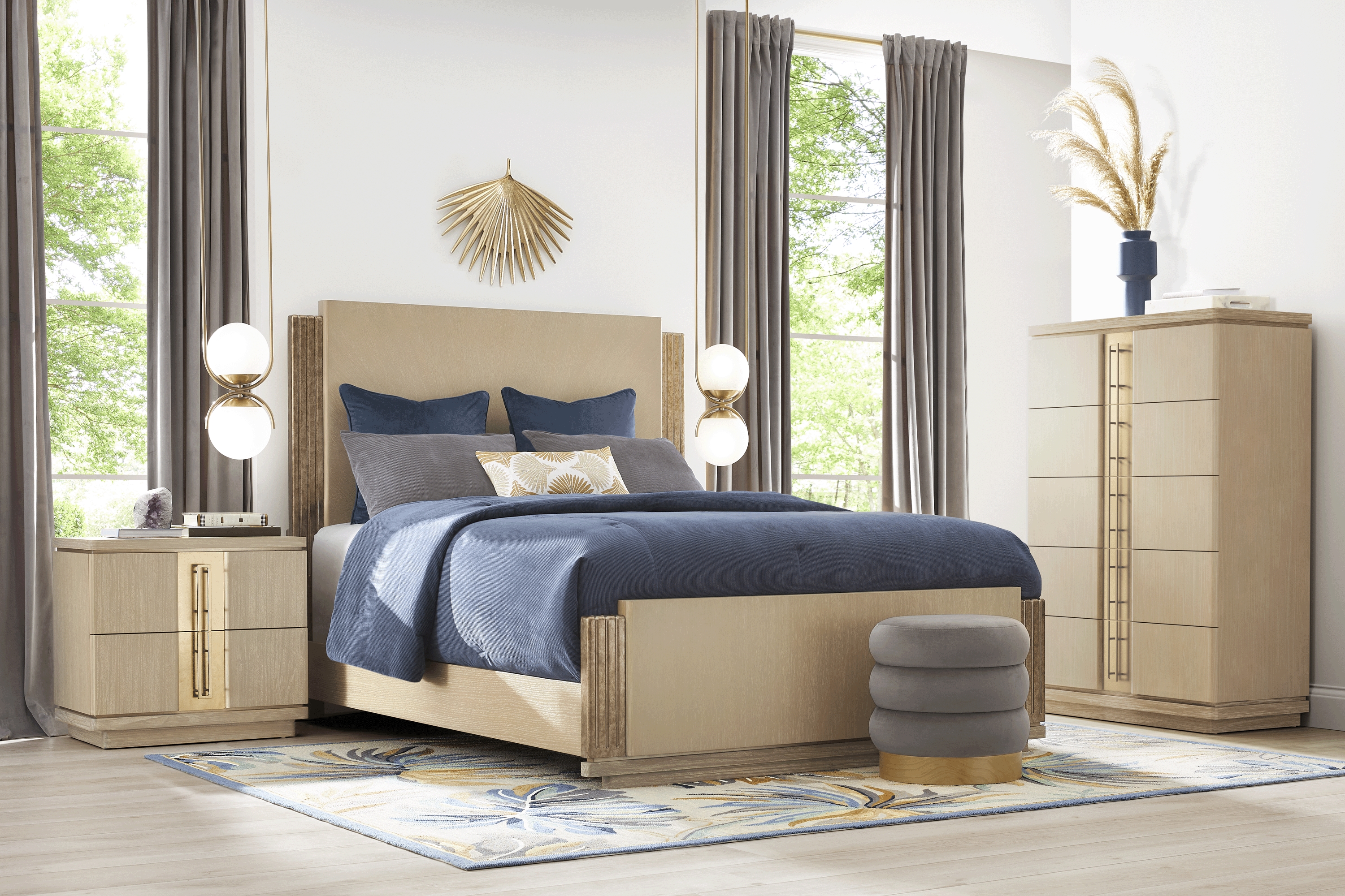 Issabela Caramel 5 Pc Queen Bedroom - Thumbnail - Image 1