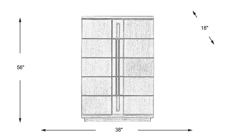 Dimension Image. Please refer to the Dimension Tab on this page for dimension details.
