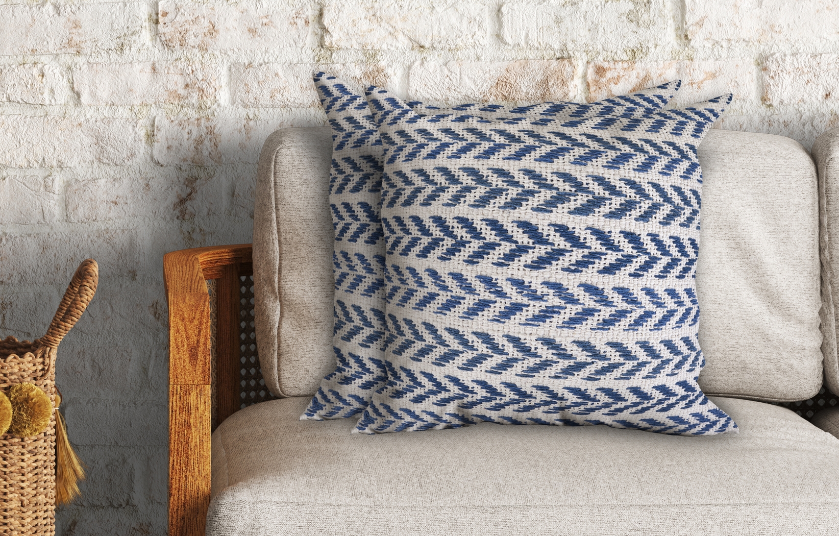 Istarie Indigo Accent Pillow Set of 2 - Thumbnail - Image 2