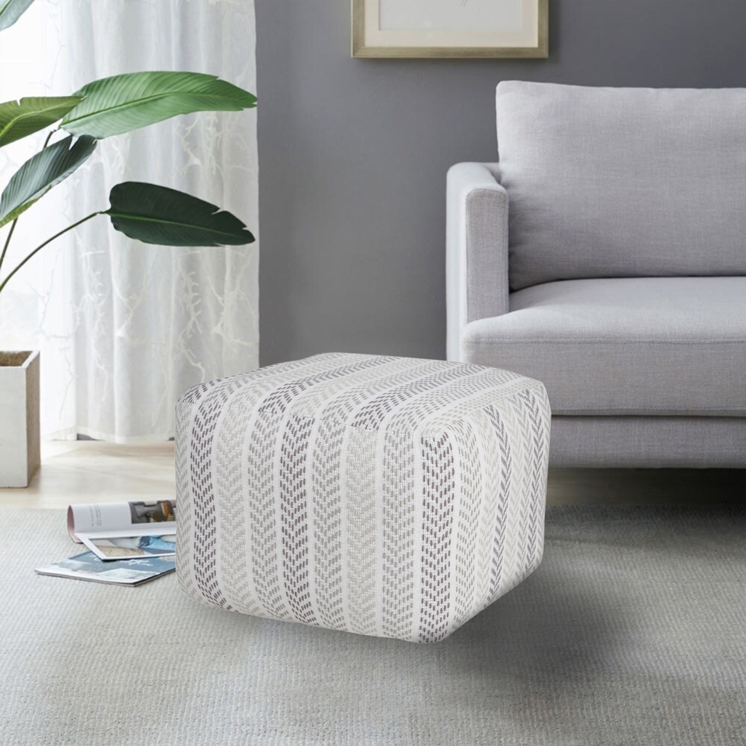 Istarie Light Gray Pouf - Thumbnail - Image 2