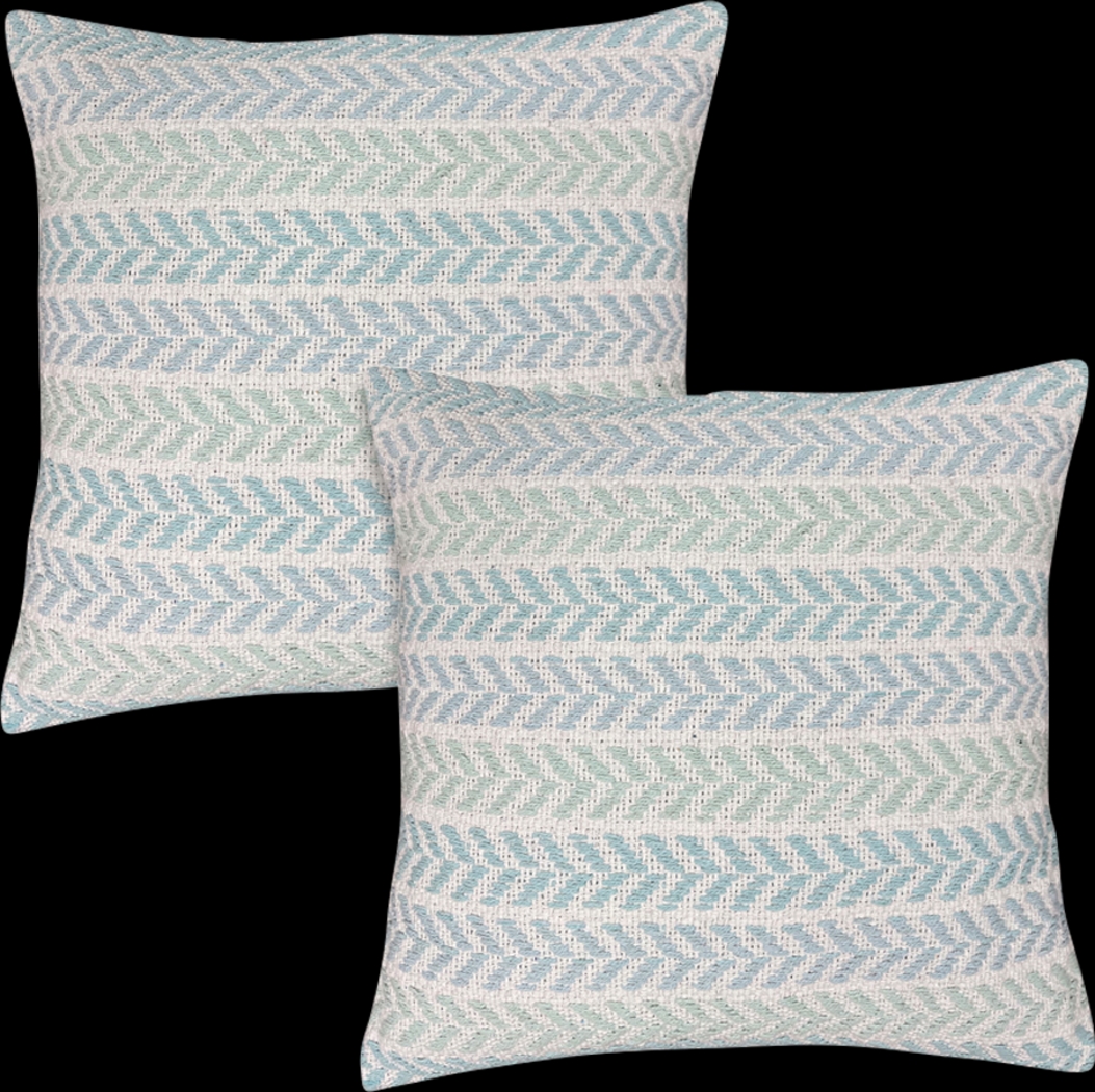 Istarie Spa Blue Accent Pillow Set of 2 - Thumbnail - Image 1