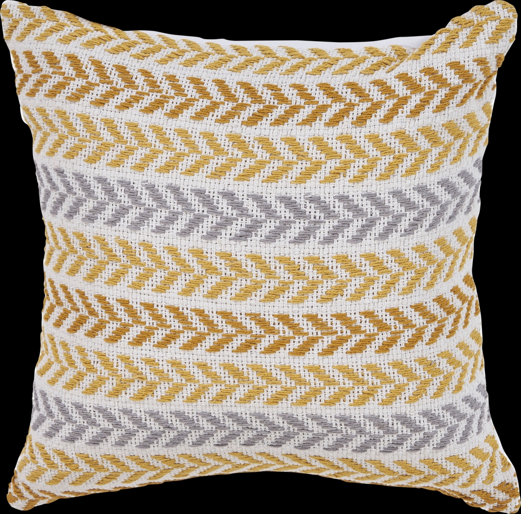 Istarie Yellow Throw Pillow - Thumbnail - Image 1
