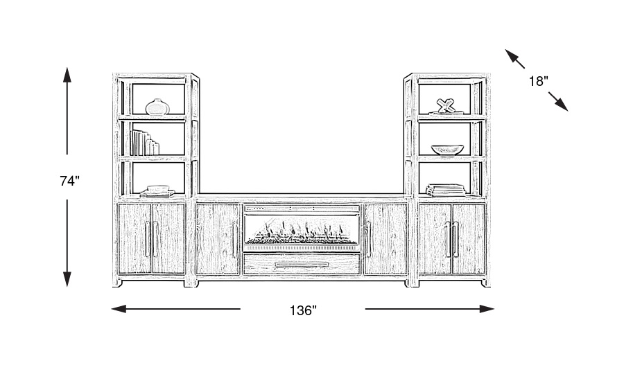 Dimension Image. Please refer to the Dimension Tab on this page for dimension details.