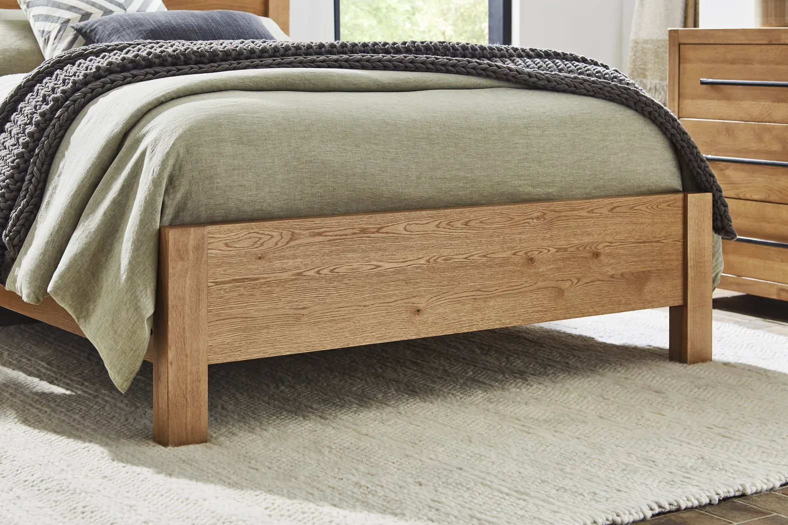 Ithaca Natural 3 Pc King Upholstered Bed - Image 5