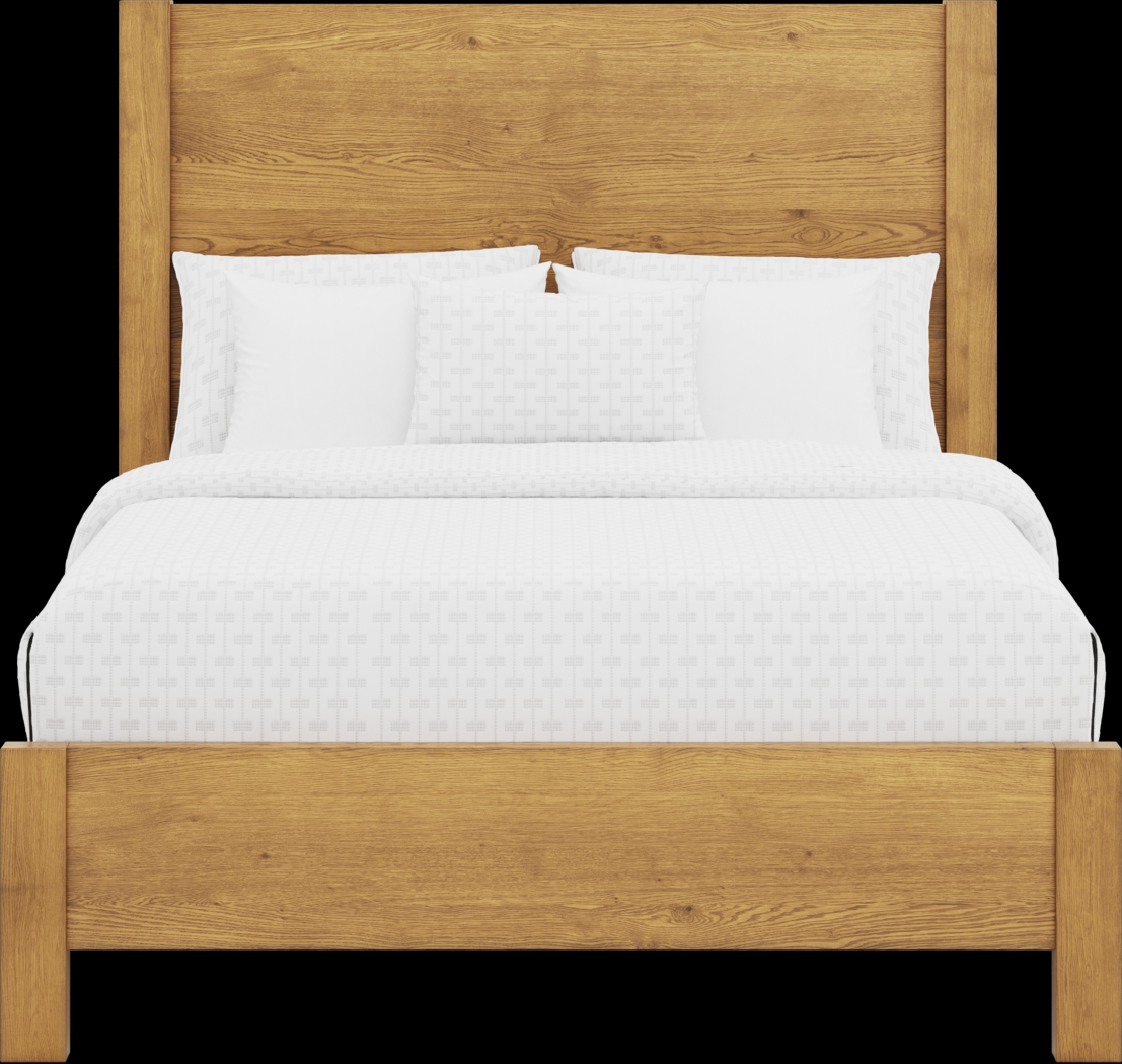 Ithaca Natural 3 Pc Queen Panel Bed - Thumbnail - Image 2