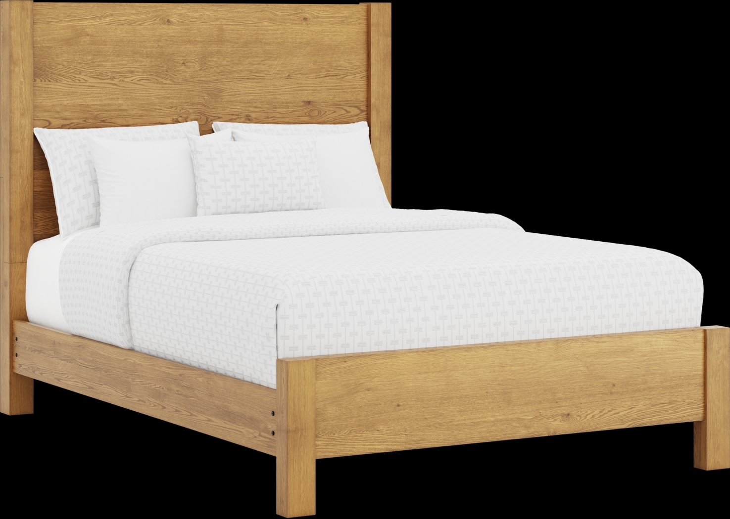 Ithaca Natural 3 Pc Queen Panel Bed - Thumbnail - Image 1