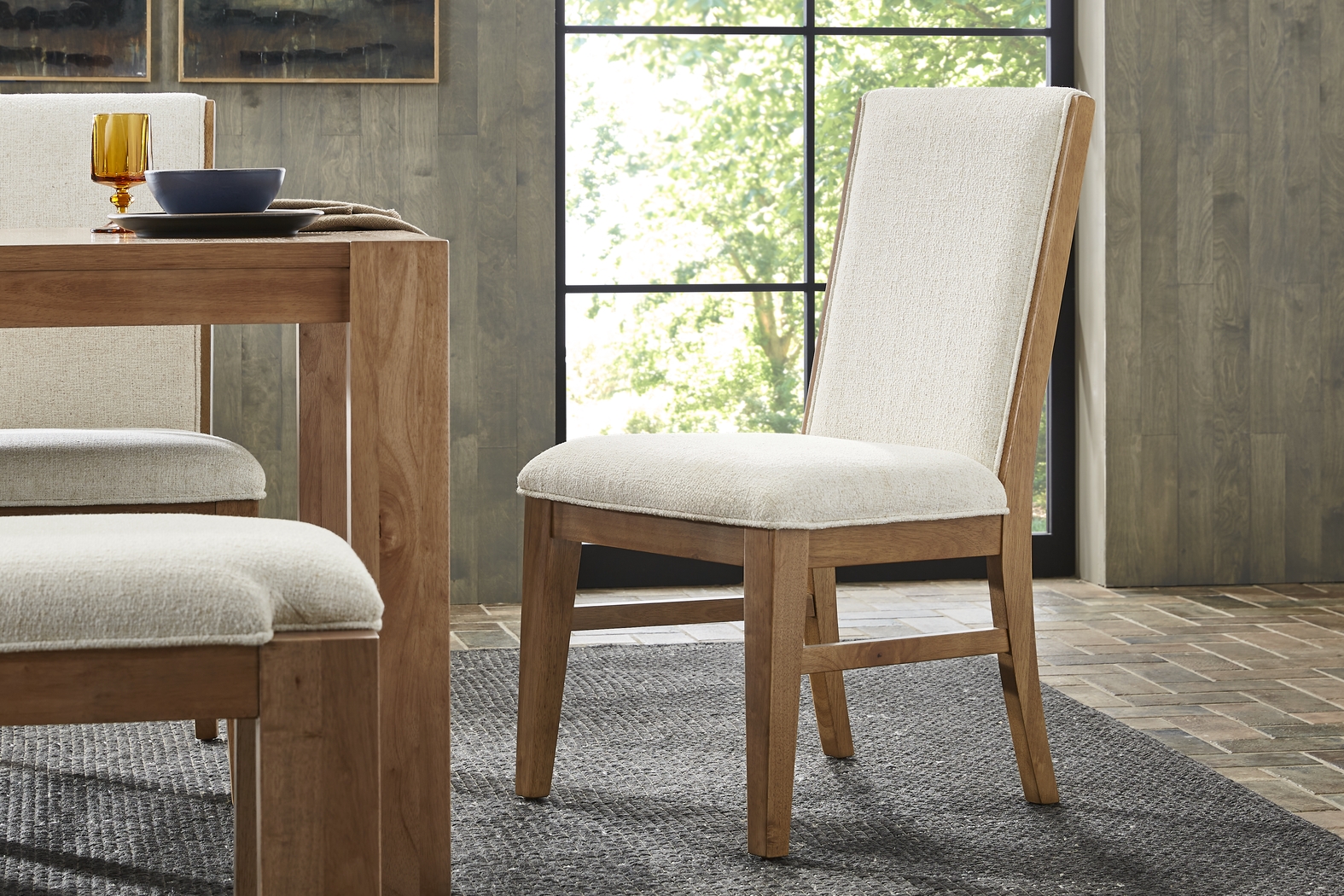 Ithaca Natural Upholstered Side Chair - Thumbnail - Image 4