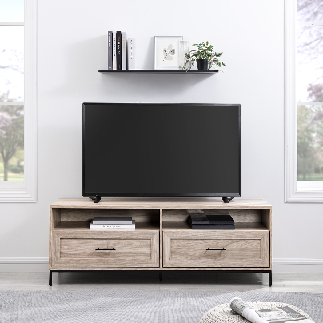 Ivellan Beige 2 Drawer TV Console - Thumbnail - Image 2