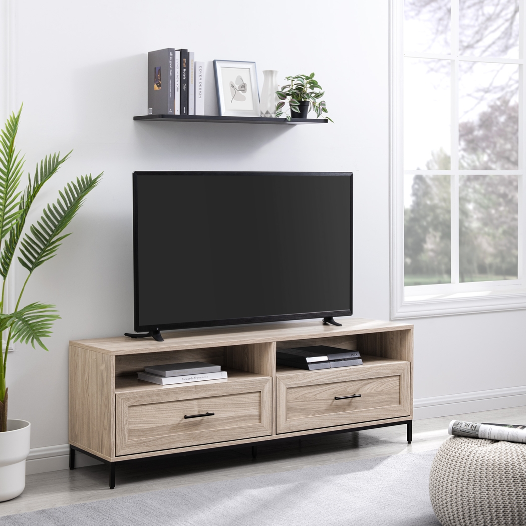 Ivellan Beige 2 Drawer TV Console - Thumbnail - Image 3