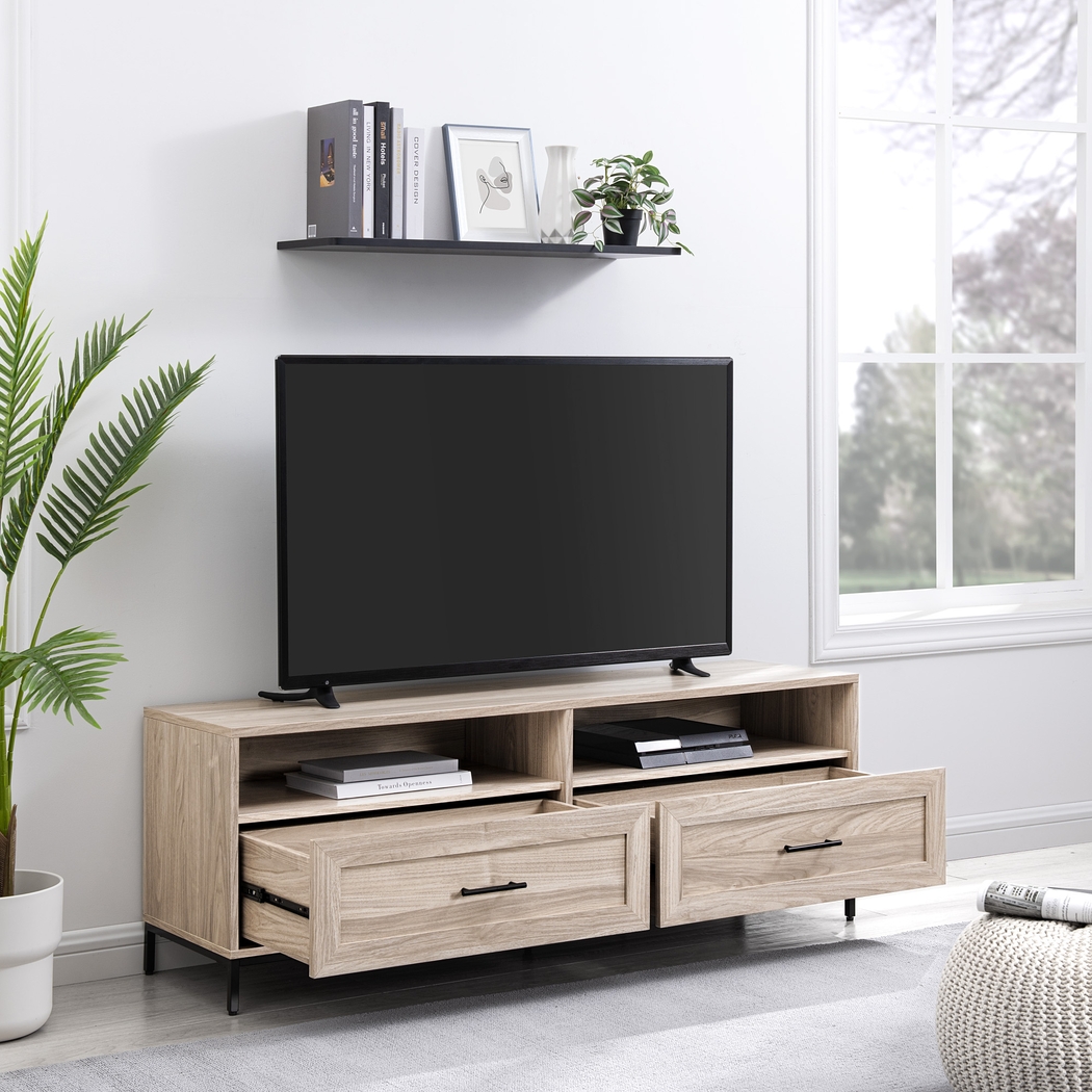 Ivellan Beige 2 Drawer TV Console - Thumbnail - Image 4