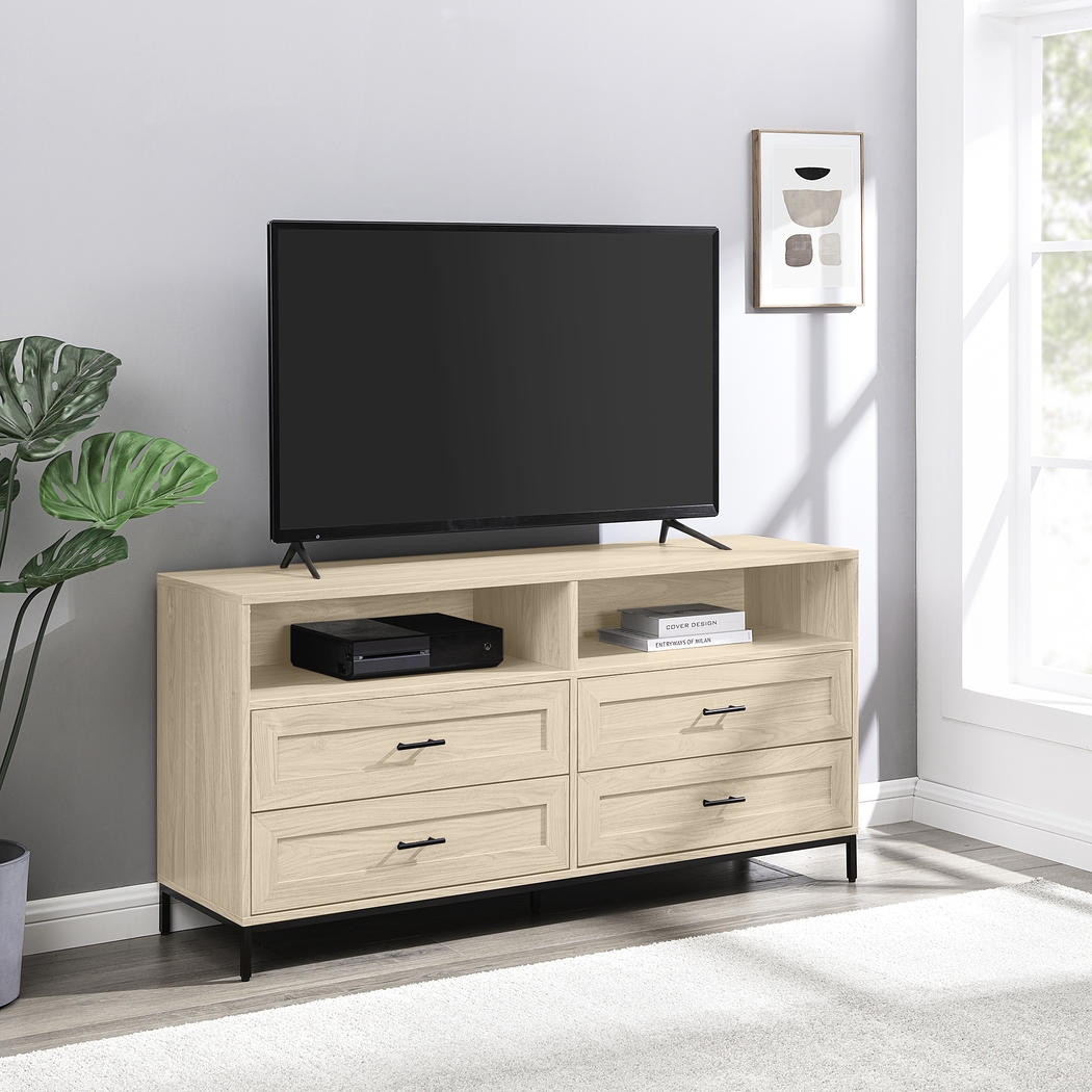 Ivellan Beige 4 Drawer TV Console - Thumbnail - Image 4