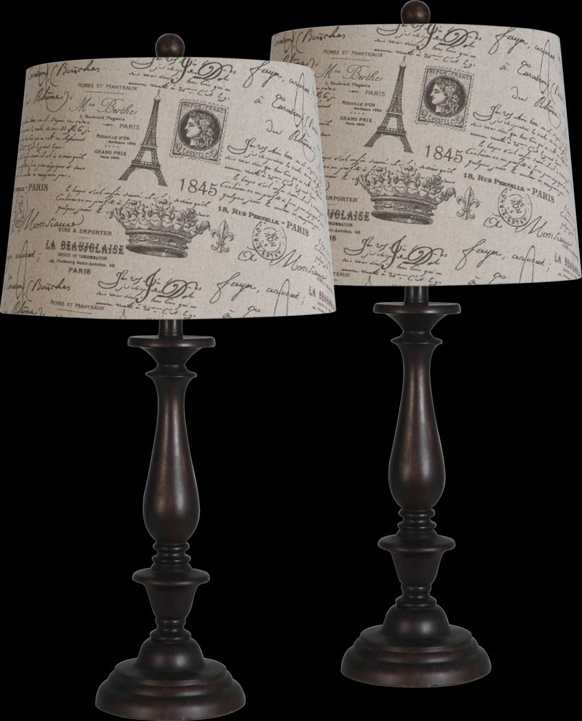 Ives Terrace Brown Lamp, Set of 2 - Thumbnail - Image 1