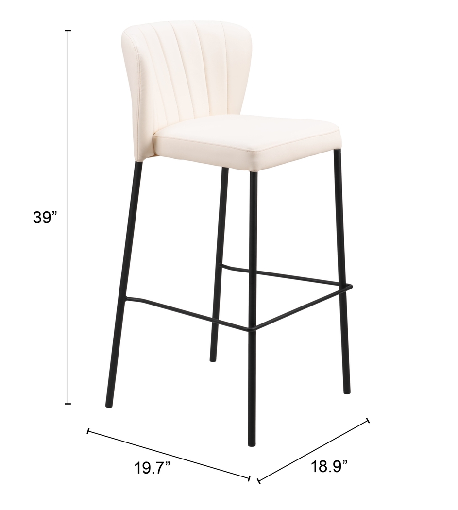 Ivie Beige Barstool, Set of 2 - Thumbnail - Image 10