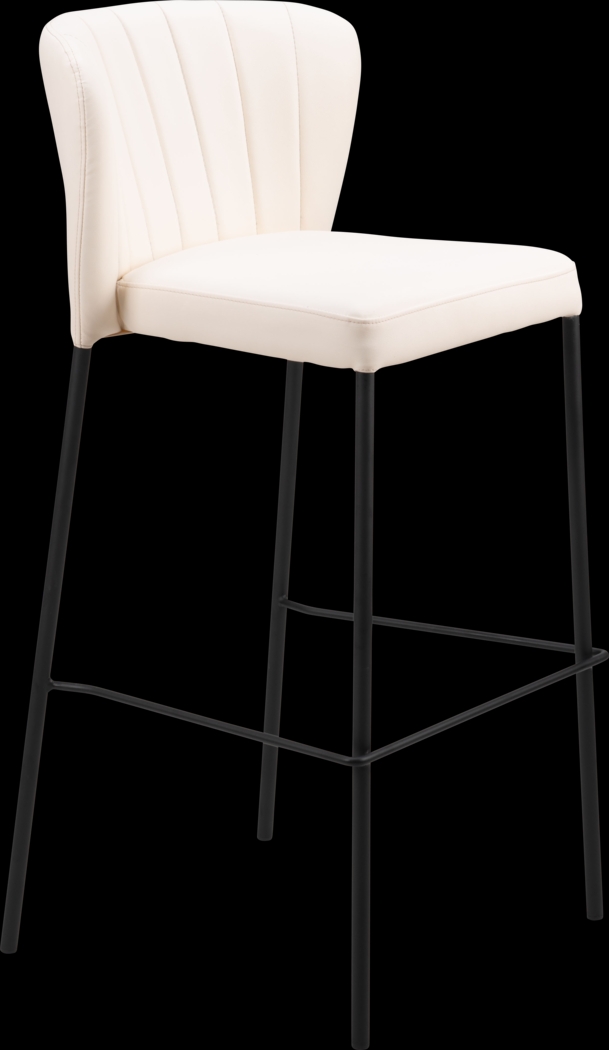 Ivie Beige Barstool, Set of 2 - Thumbnail - Image 4