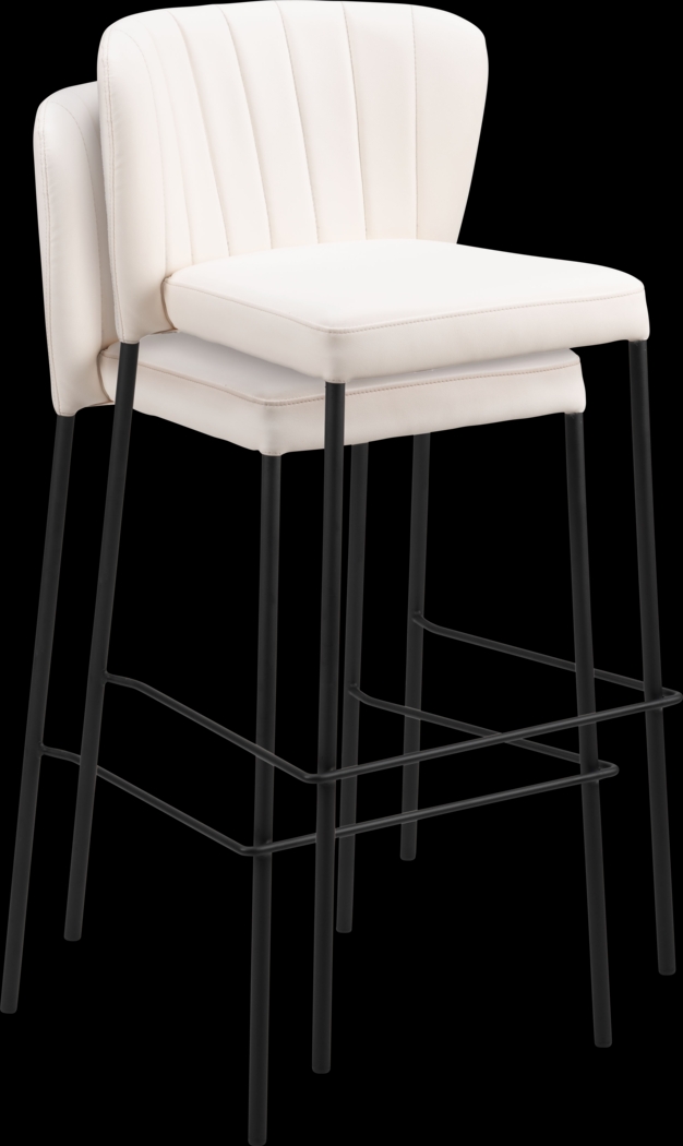 Ivie Beige Barstool, Set of 2 - Thumbnail - Image 9