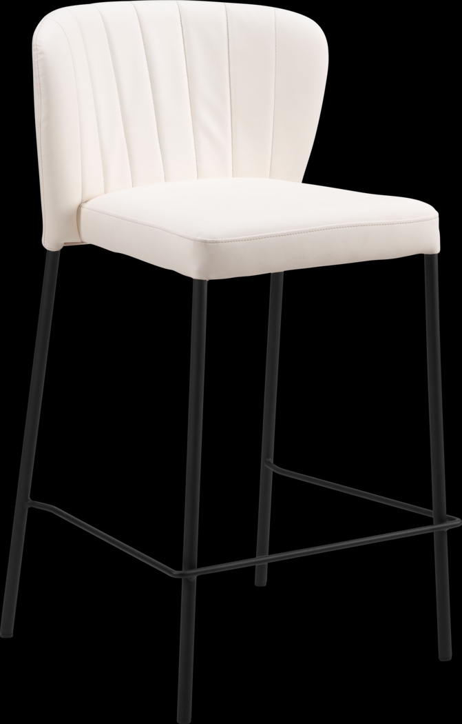 Ivie White Counter Height Stool, Set of 2 - Thumbnail - Image 2