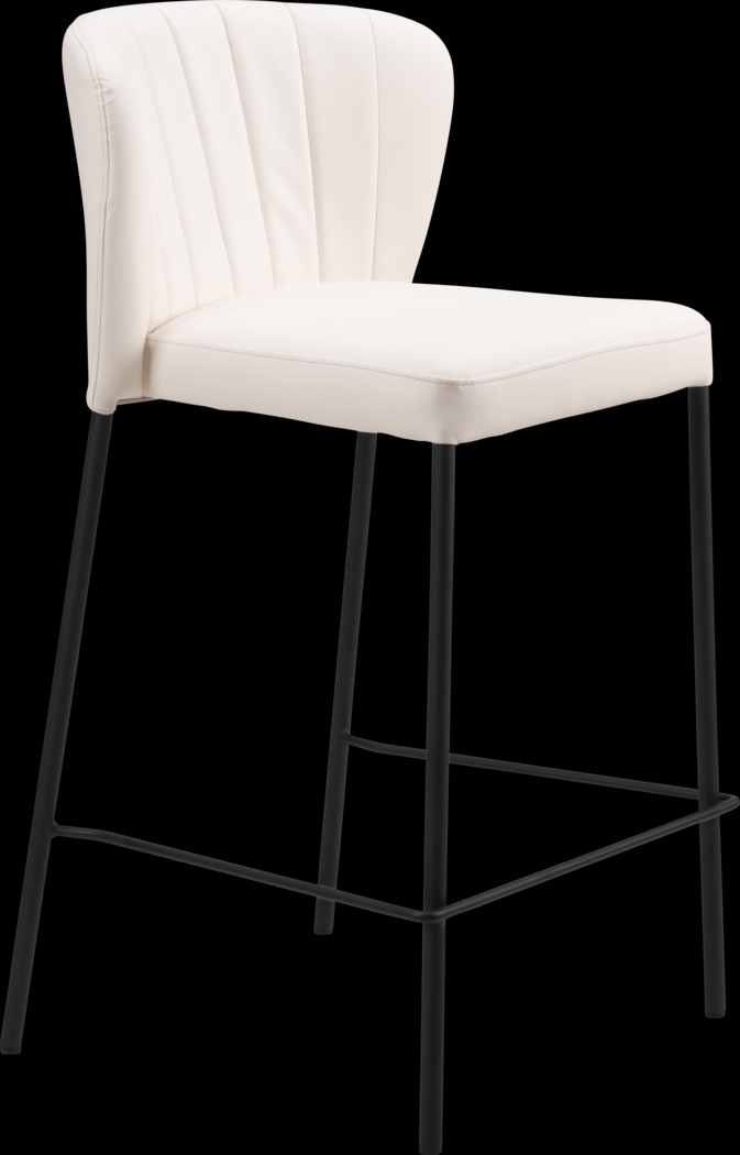 Ivie White Counter Height Stool, Set of 2 - Thumbnail - Image 3