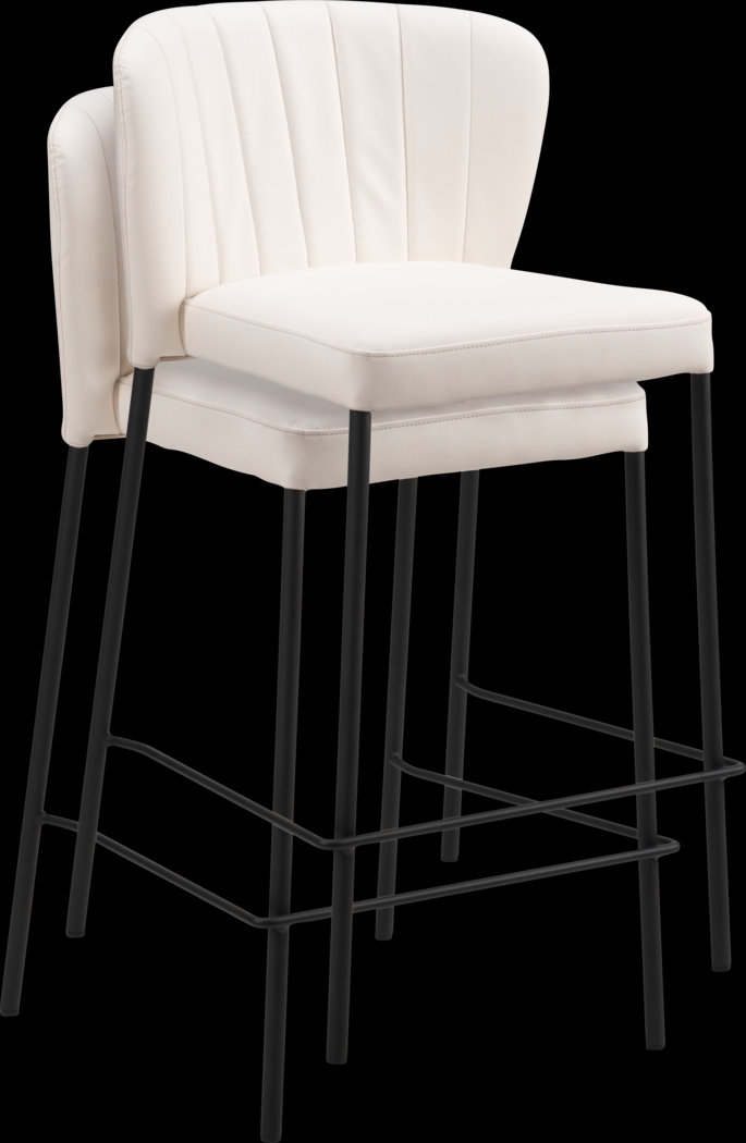 Ivie White Counter Height Stool, Set of 2 - Thumbnail - Image 8