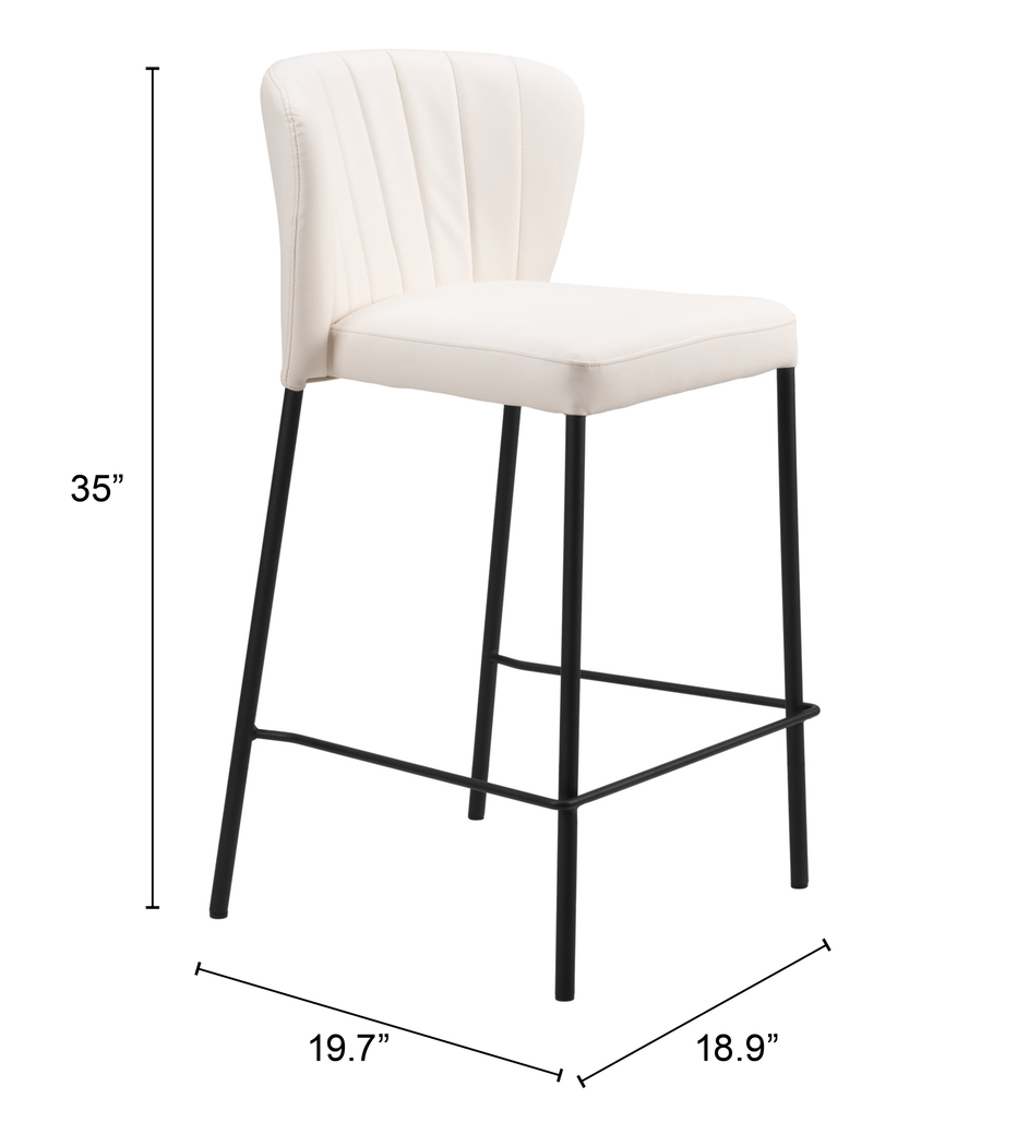 Ivie White Counter Height Stool, Set of 2 - Thumbnail - Image 9