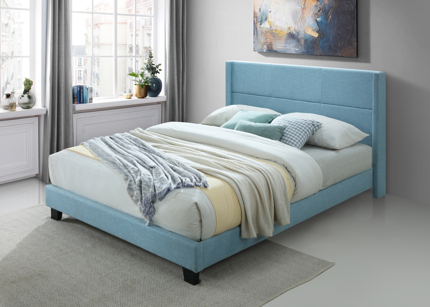 Ivin Blue Queen Bed - Thumbnail - Image 5