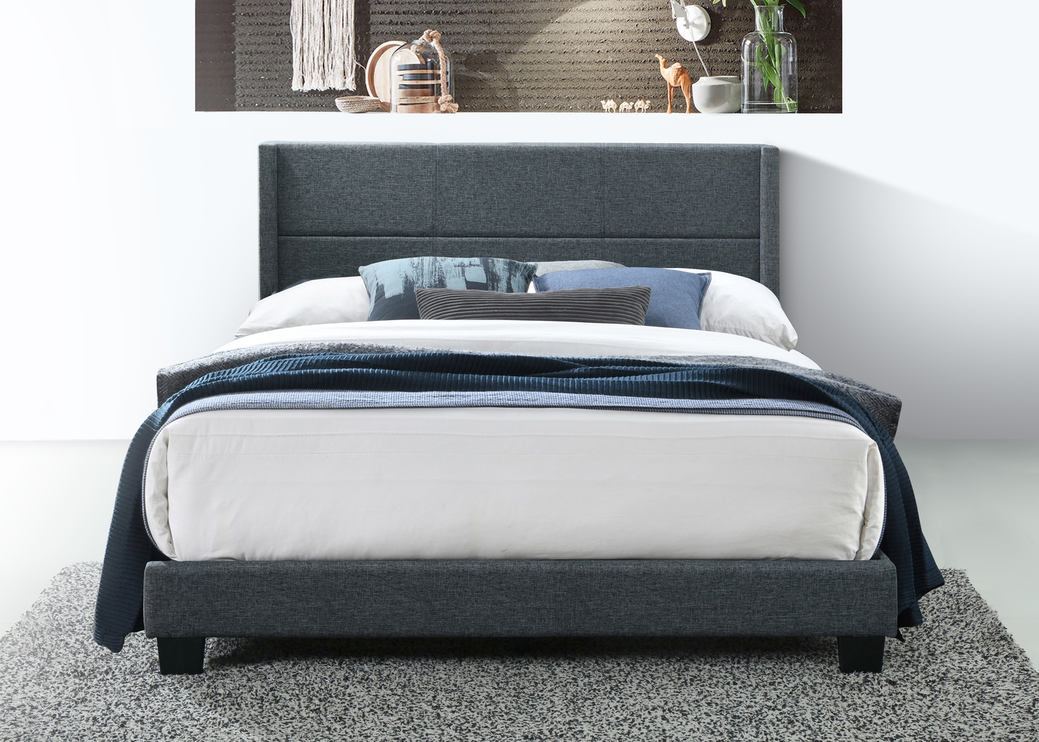 Ivin Gray Queen Bed - Thumbnail - Image 4