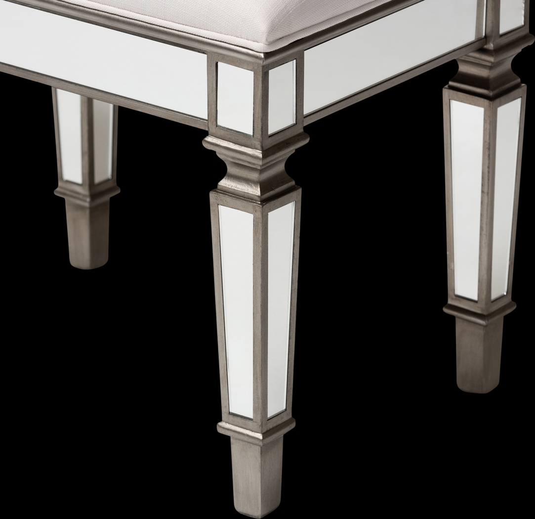 Ivis White Vanity Stool - Thumbnail - Image 4