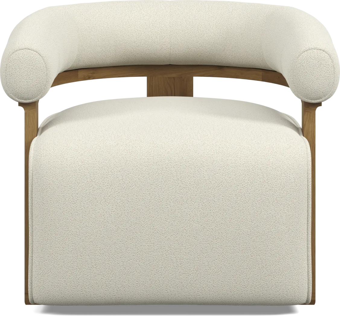 Ivory Beach Beige Accent Chair - Thumbnail - Image 2