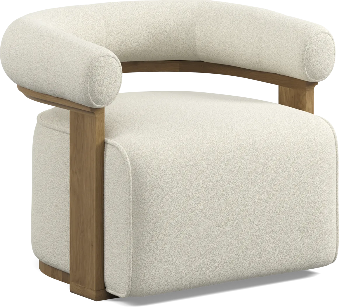 Ivory Beach Beige Accent Chair - Thumbnail - Image 1