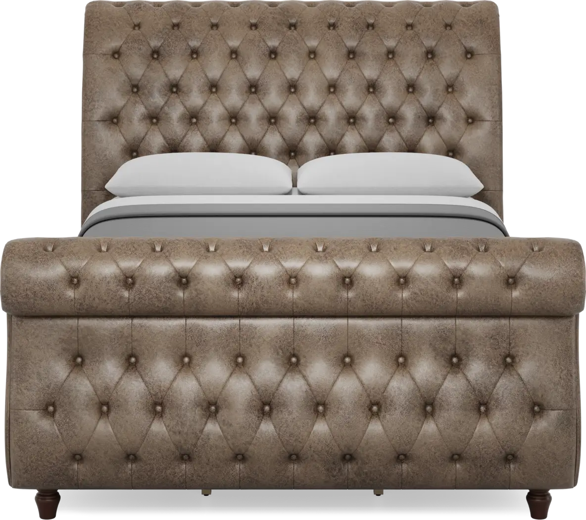 Armitage Dark Brown 7 Pc Bedroom with Ivy Brown Queen Upholstered Bed - Thumbnail - Image 3