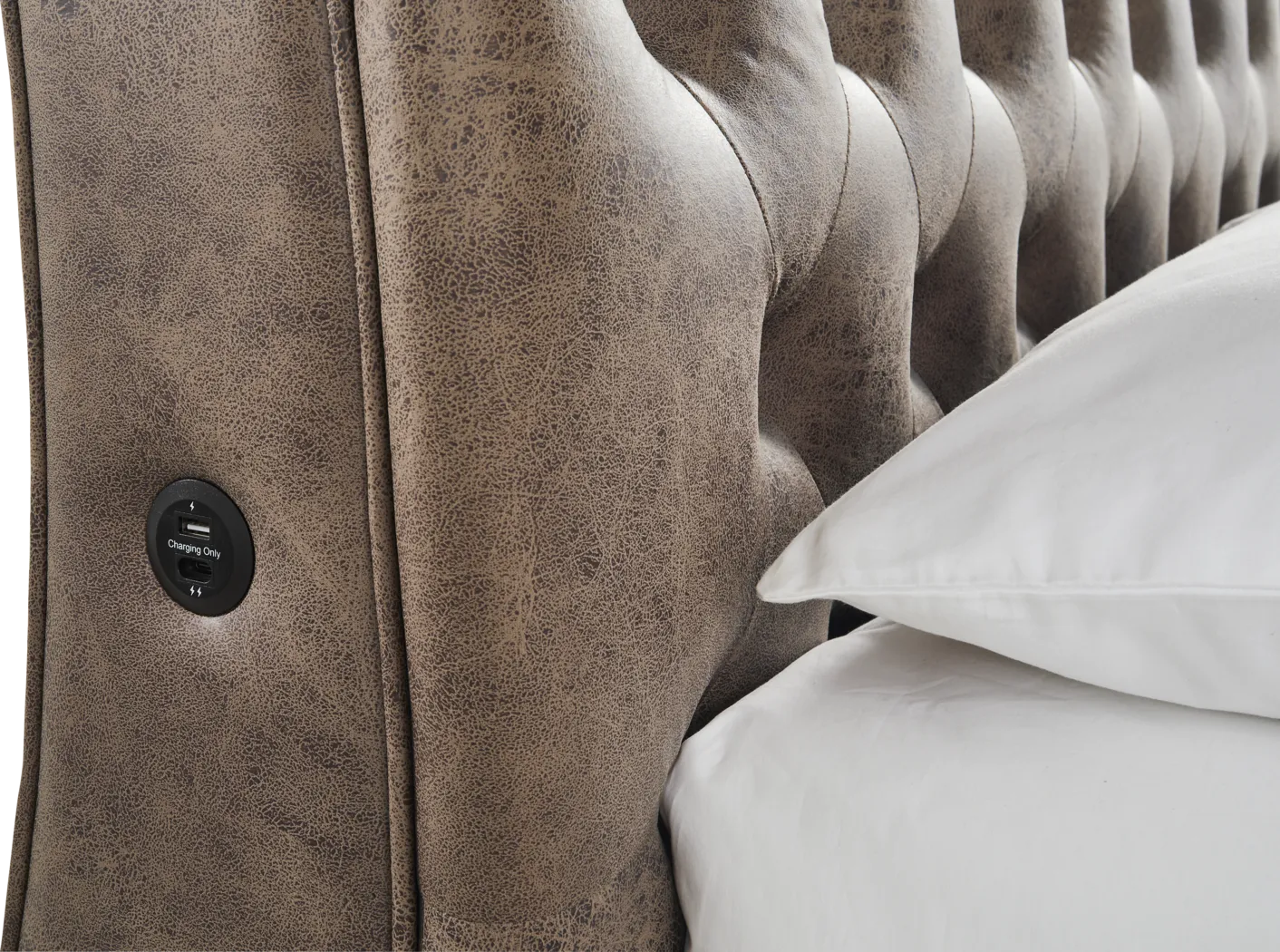 Armitage Dark Brown 7 Pc Bedroom with Ivy Brown Queen Upholstered Bed - Thumbnail - Image 4