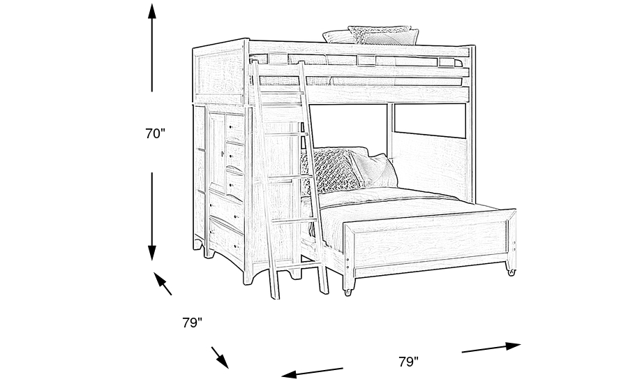 Dimension Image. Please refer to the Dimension Tab on this page for dimension details.