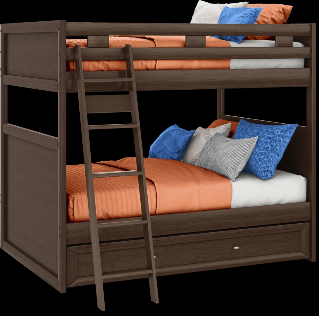 Ivy League 2.0 Walnut Full/Full Bunk Bed - Thumbnail - Image 2