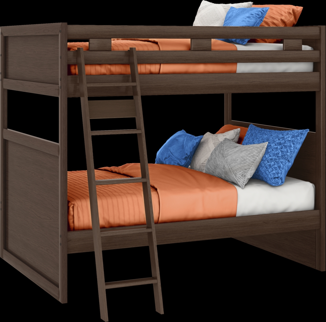 Ivy League 2.0 Walnut Full/Full Bunk Bed - Thumbnail - Image 1
