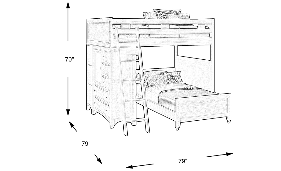 Dimension Image. Please refer to the Dimension Tab on this page for dimension details.