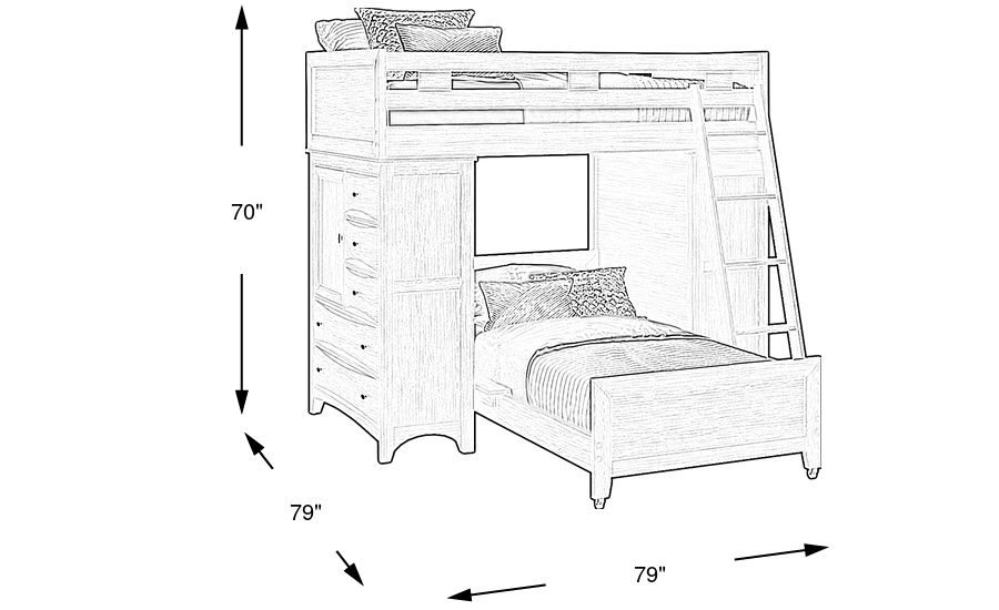 Dimension Image. Please refer to the Dimension Tab on this page for dimension details.