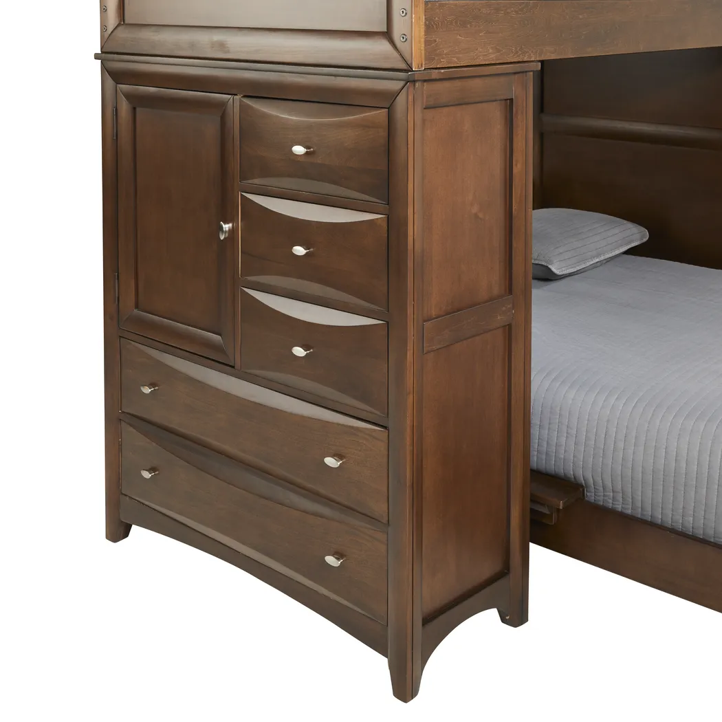 Ivy League 2.0 Walnut Twin/Twin Step Bunk with Chest - Image 5