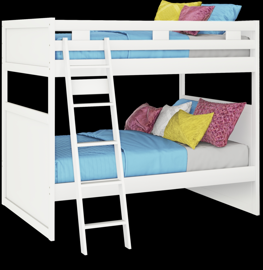 Ivy League 2.0 White Full/Full Bunk Bed - Thumbnail - Image 2