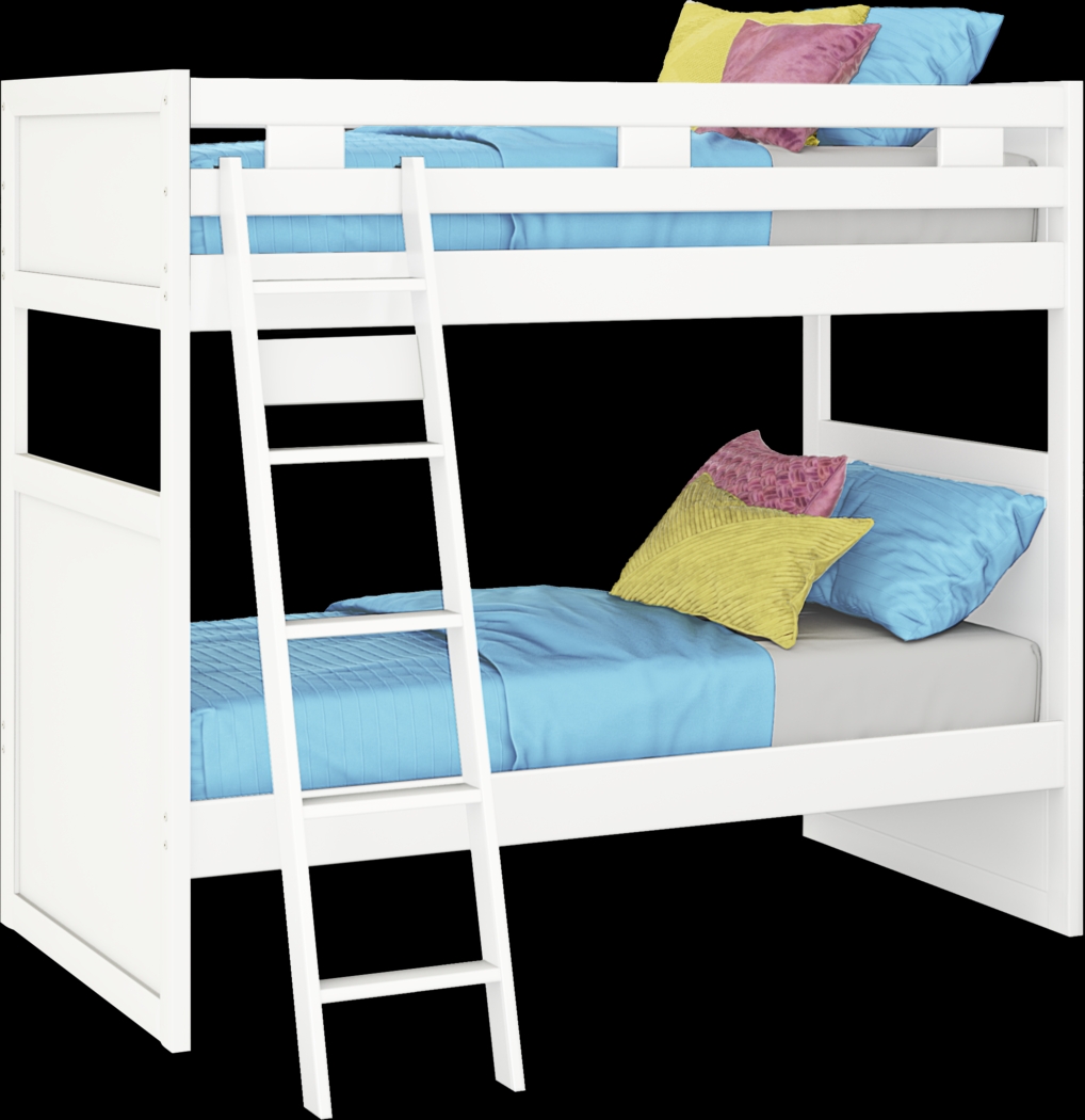 Ivy League 2.0 White Twin/Twin Bunk Bed - Thumbnail - Image 1
