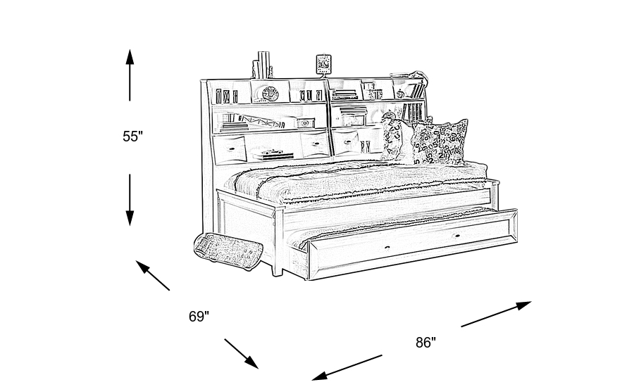 Dimension Image. Please refer to the Dimension Tab on this page for dimension details.