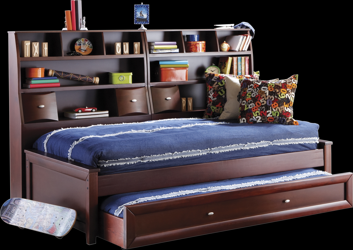 Ivy League Cherry 5 Pc Full Bookcase Daybed - Thumbnail - Image 1