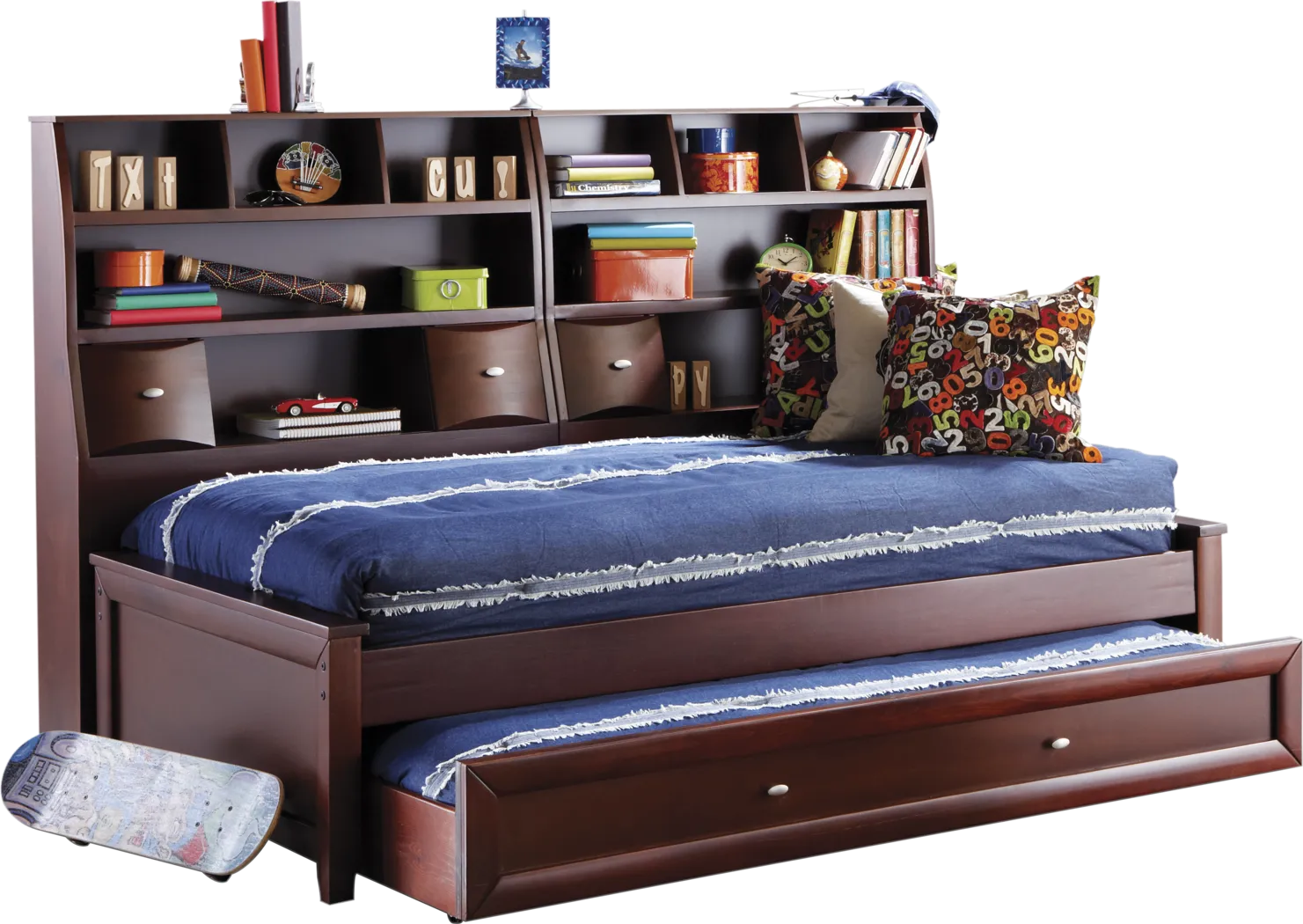 Ivy League Cherry 5 Pc Twin Bookcase Daybed - Thumbnail - Image 1