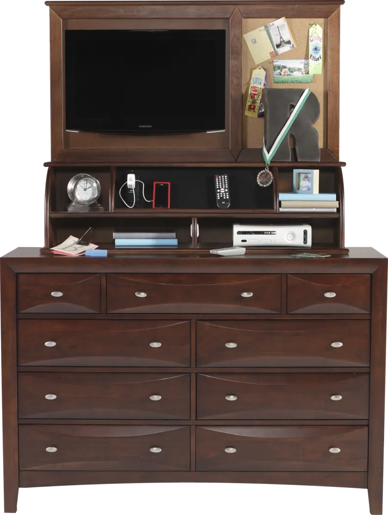 Ivy League Cherry Dresser with Interactive Hutch - Thumbnail - Image 1