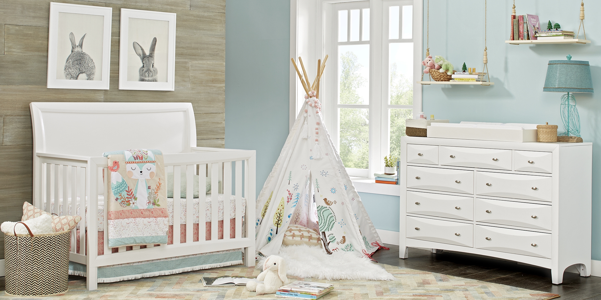 Ivy League White 4 Pc Nursery - Thumbnail - Image 1