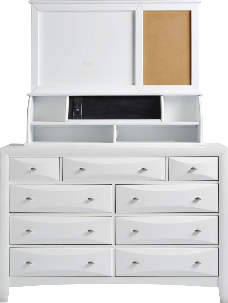 Ivy League White Dresser with Interactive Hutch - Thumbnail - Image 1