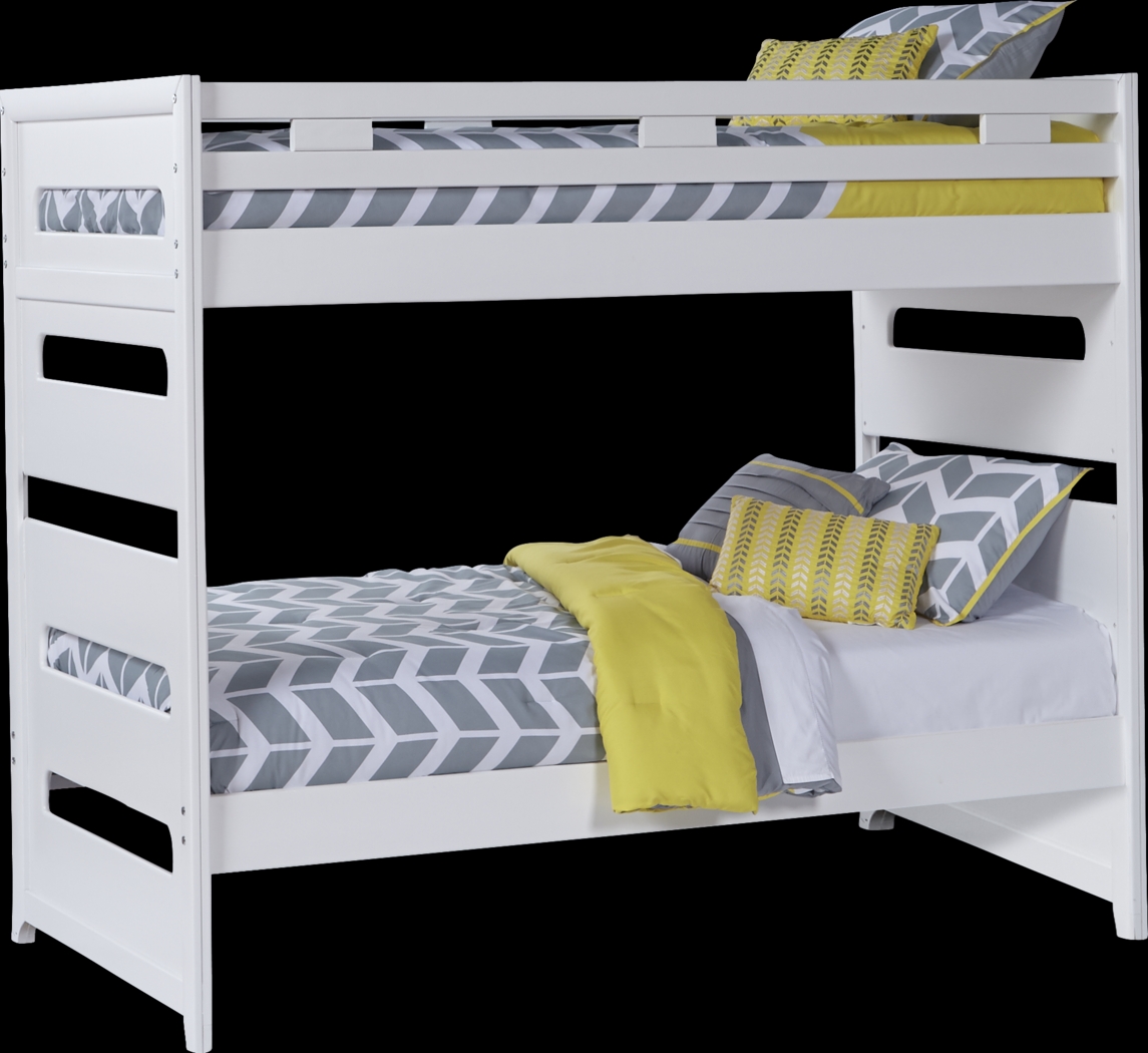 Ivy League White Twin/Twin Bunk Bed - Thumbnail - Image 1