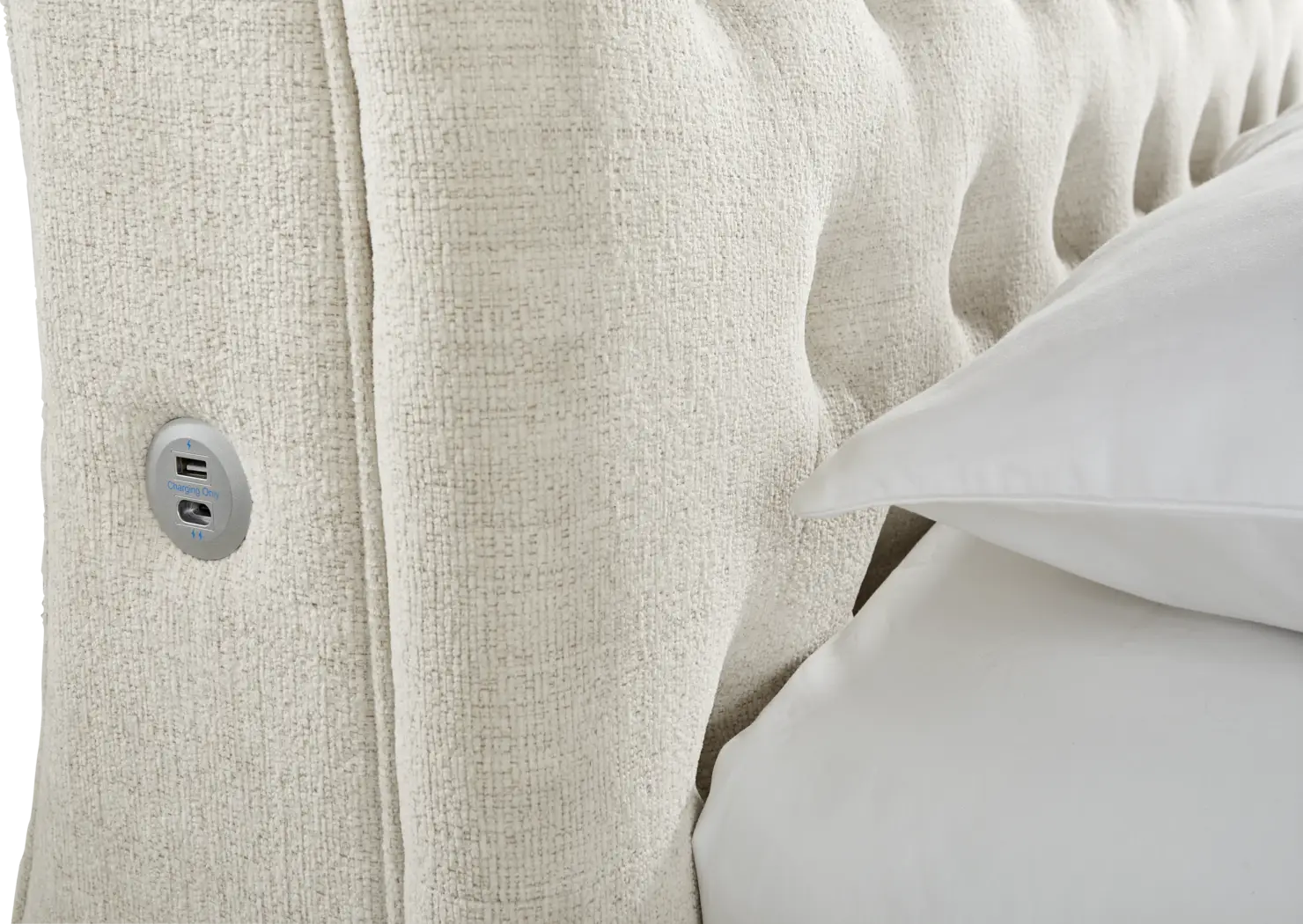 Gallagher Avenue White 5 Pc Bedroom with Ivy White Queen Upholstered Bed - Thumbnail - Image 5