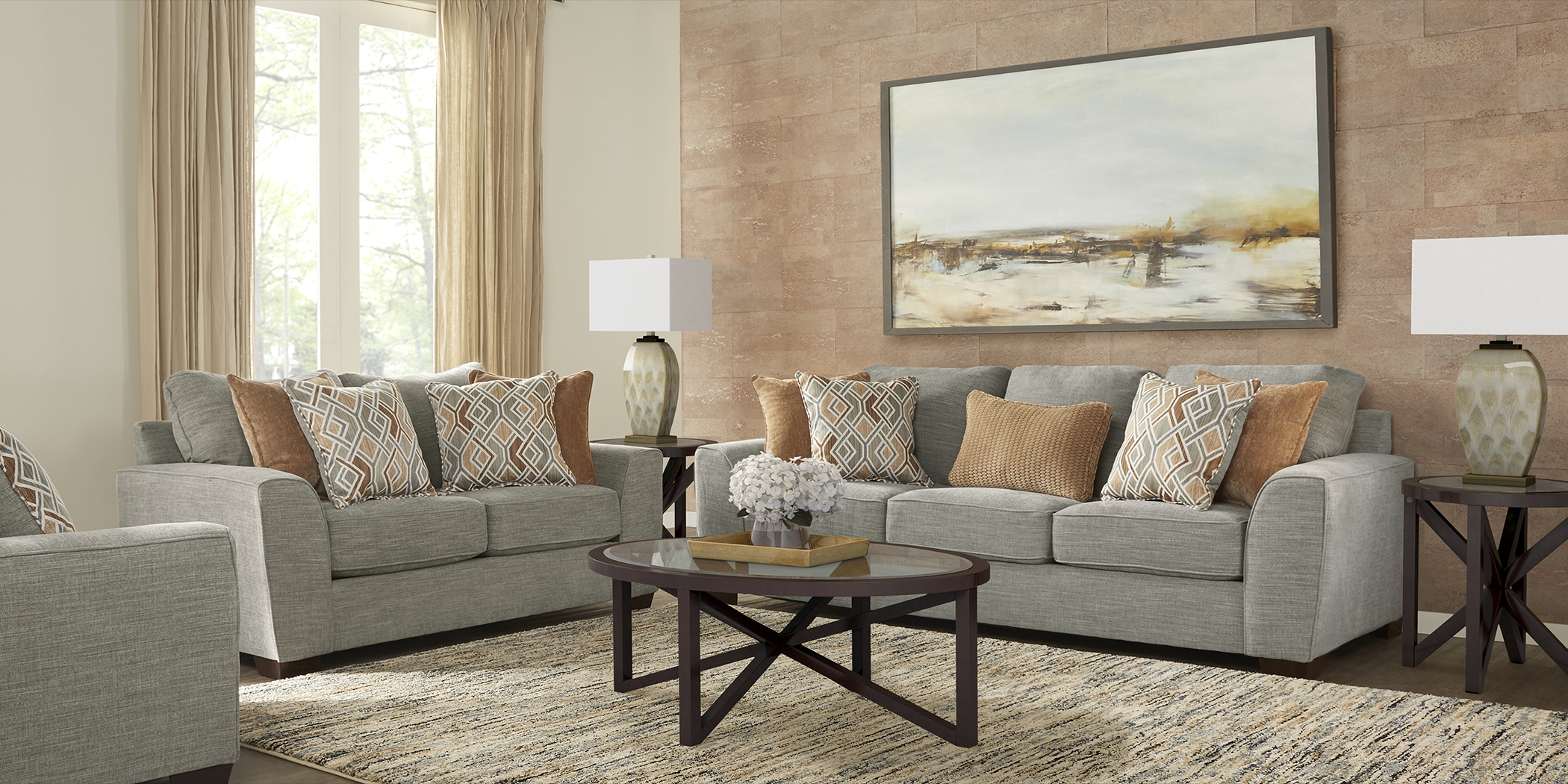 Ivyleigh Silver Loveseat - Thumbnail - Image 2