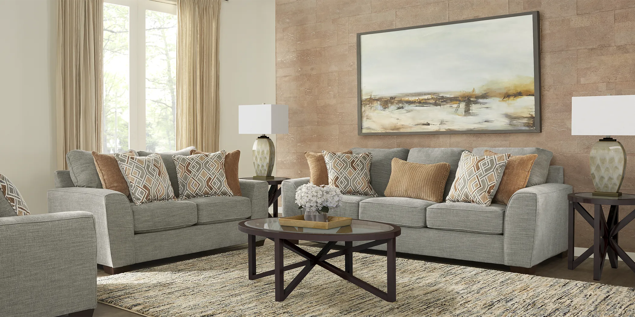 Ivyleigh Silver 8 Pc Living Room - Thumbnail - Image 1